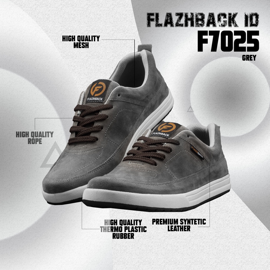 FLAZHBACK.sepatu snaekers pria casual kerja sekolah orahraga orizinal gmx abu