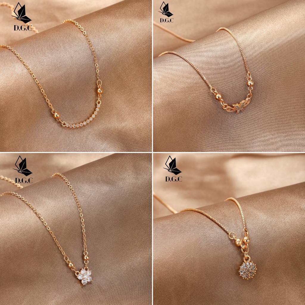 ⭐BEST SELLER⭐Kalung Titanium Rose Gold Fashion Aksesoris Inisial Kalung Wanita Korea Murah D0542