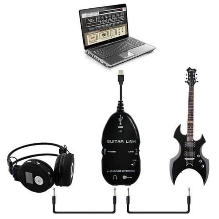 Grab Medan Guitar Link USB Efek Gitar Cable Sound Card soundcard audio USB Recording AY07