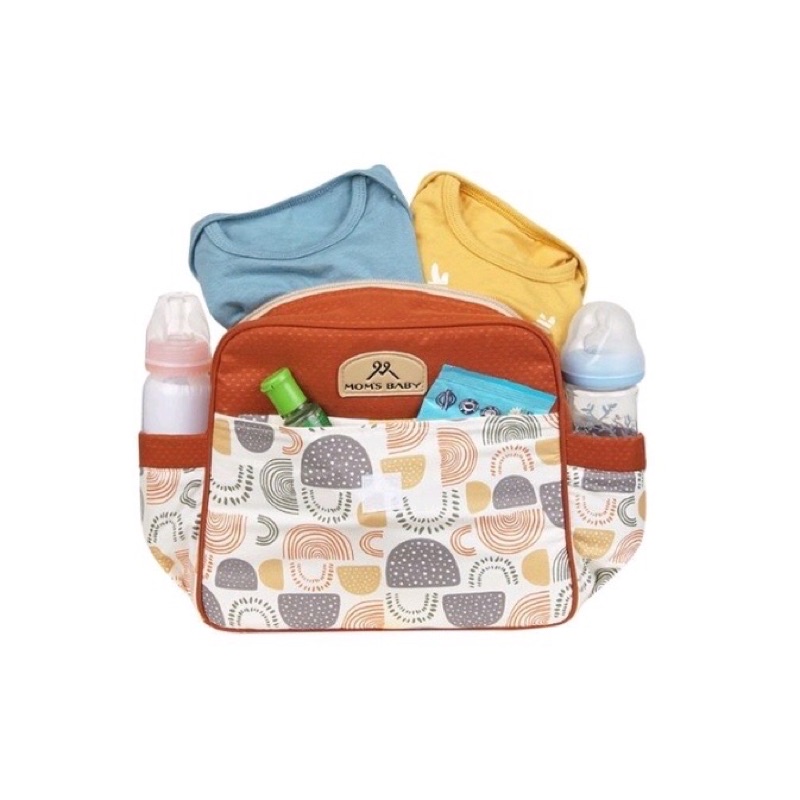 Moms Baby Tas Bayi Kecil Hipseat Tas Ransel Diapers Wilona Series - MBT3049 Tas Kecil Rainbow