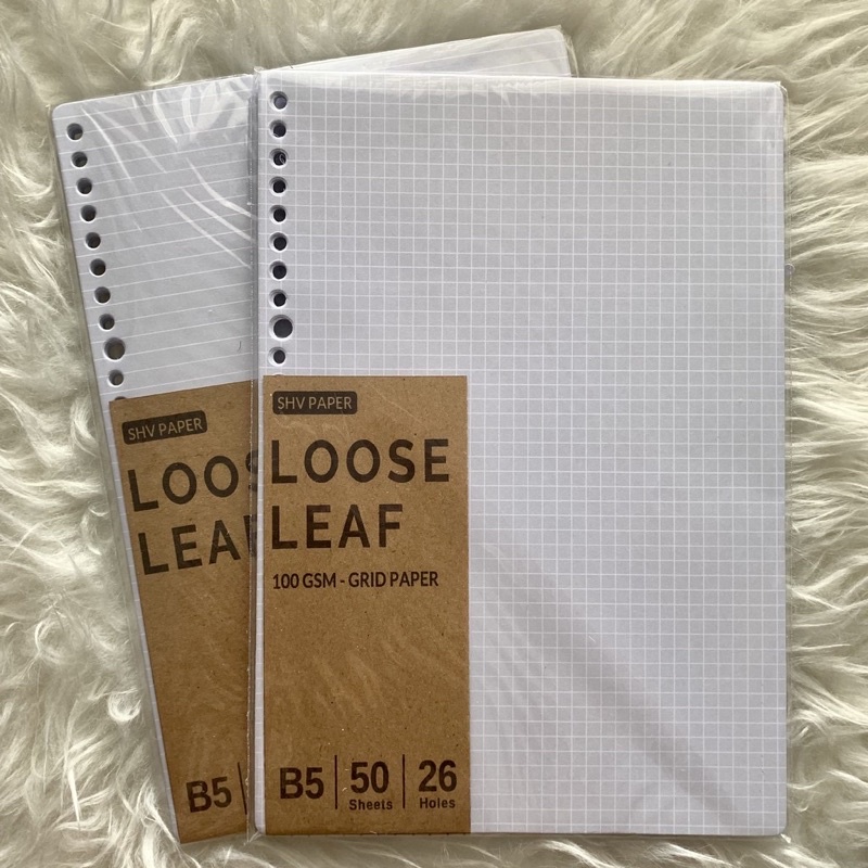 

[SHV] Loose Leaf B5 Whitelines 100gsm - Grid Lined (Kertas isi/ refill binder titik garis)