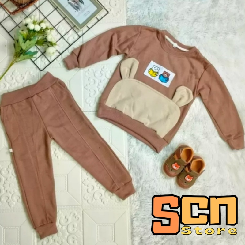 Setelan Anak Bear Usia 1-6 Tahun // Setelan Sweater Anak // Baju Anak // Setalan Anak