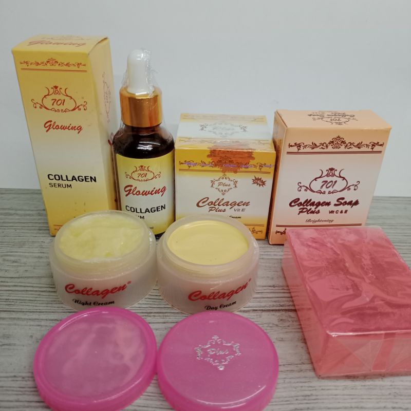 4in1 Paket Cream Collagen Original 701(Serum 701-Sabun 701-Cream Collagen Original)