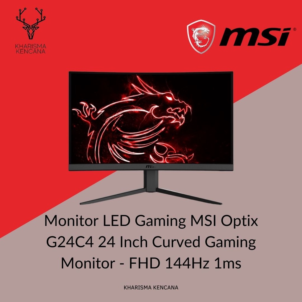 monitor led gaming msi optix g24c4 24 inch curved fhd 144hz