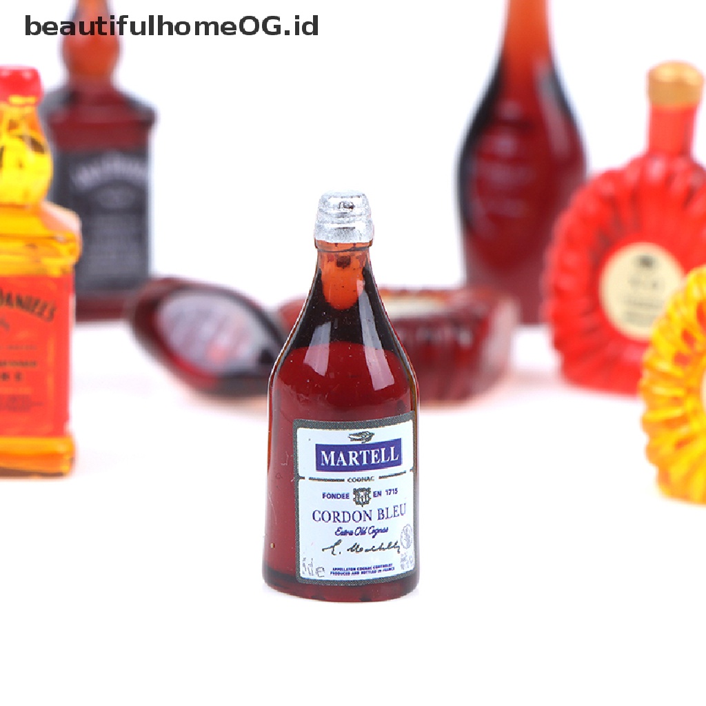 10 Pcs Miniatur Botol Minuman Skala 1: 12 Untuk Aksesoris Dapur Rumah Boneka