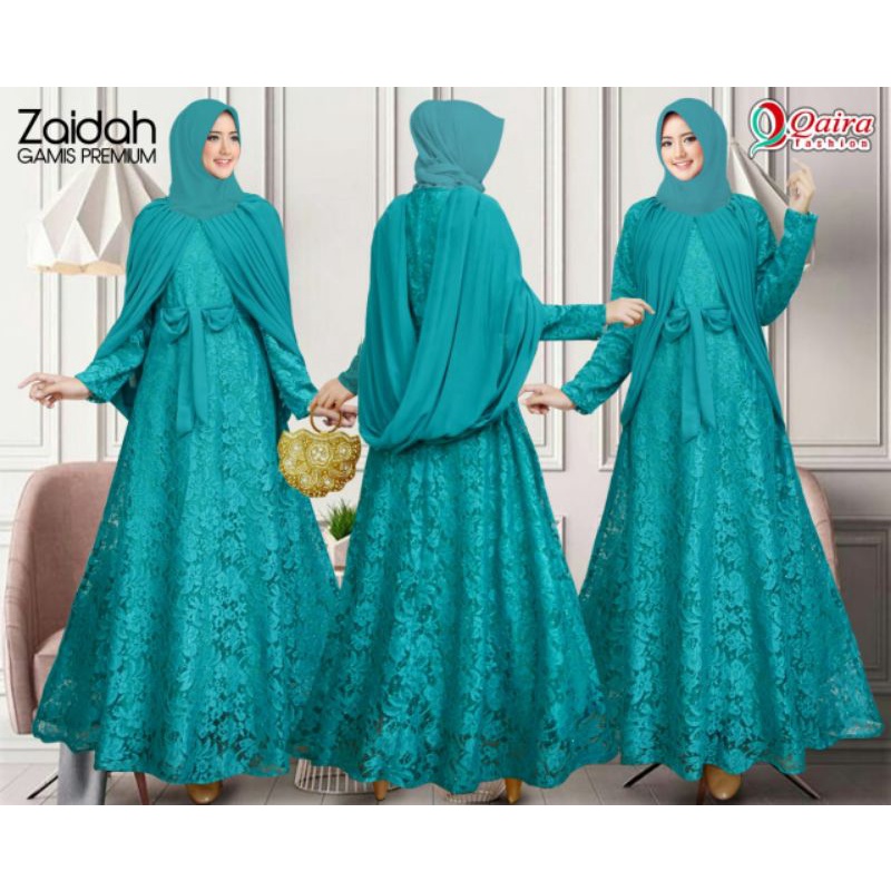 TERLARIS  GAMIS BRUKAT TERBARU 2021MEWAH SALE ZAIDAH , BAHAN BROKAT KOMBI BABYDOLL BIG SIZE FIT TO X