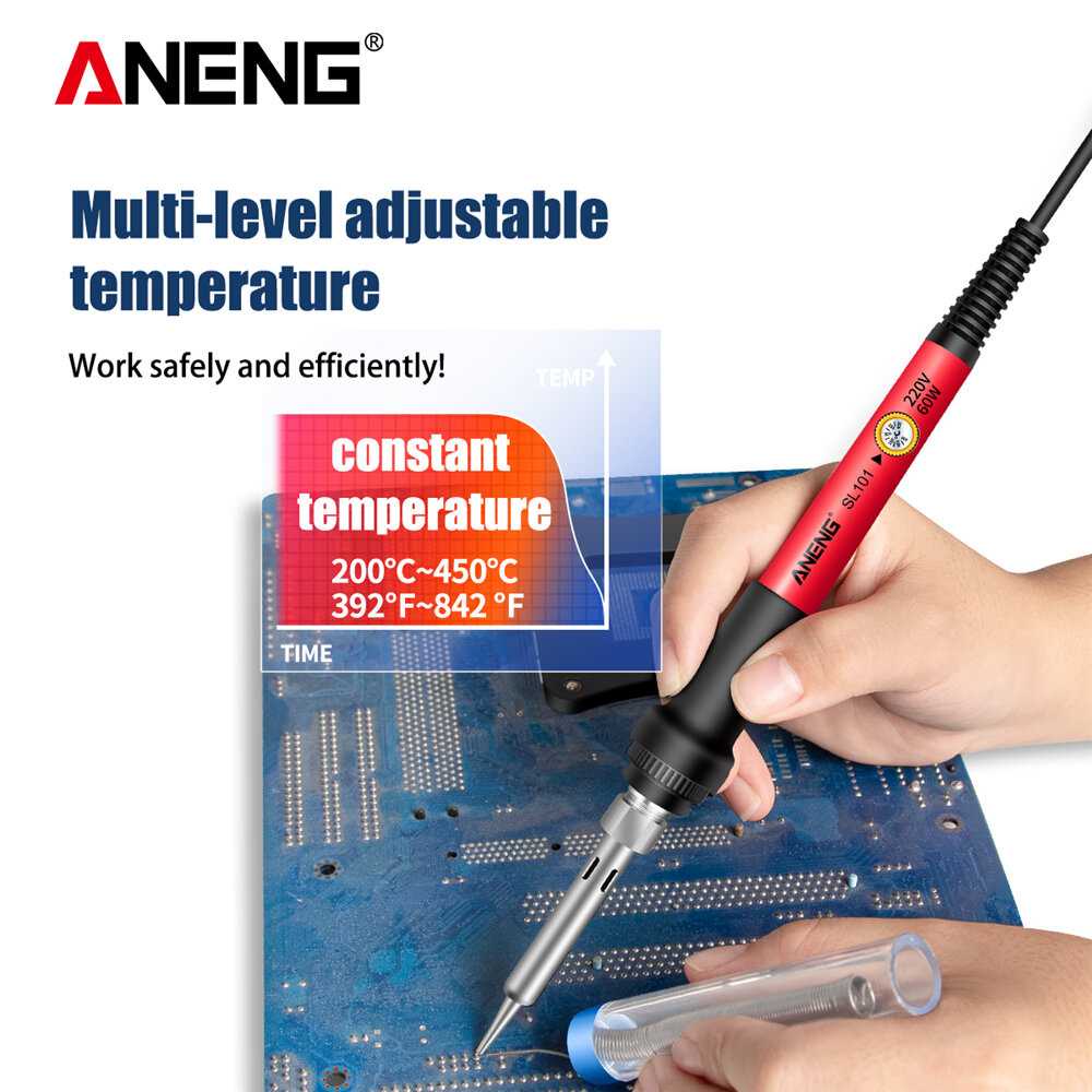 Solder Listrik 60W Solder Elektrik Adjustable Temperature 200-450 C