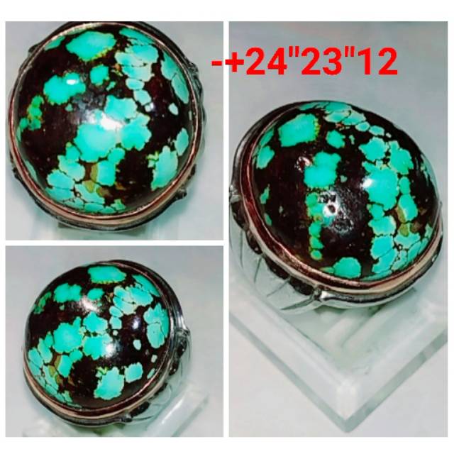 natural batu pirus persia lawasan kuno antik ceplok kuro