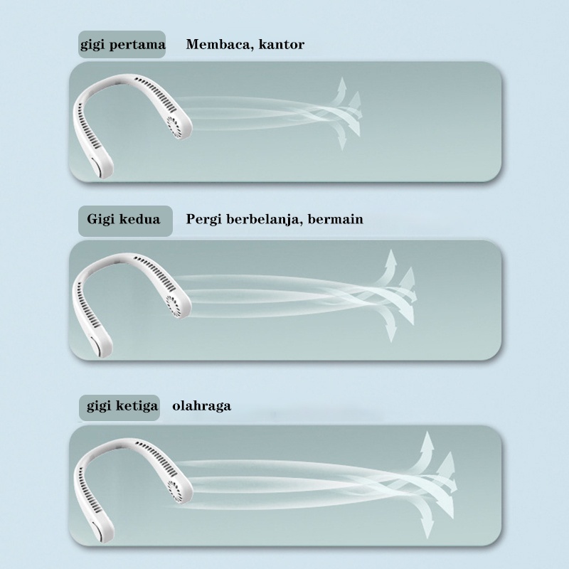 [COD] Kipas angin mini isi ulang yang dipasang di leher usb/portabel/simple/elegant dan tahan lama/cocok untuk musim panas