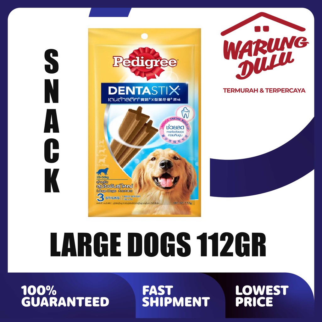 SNACK ANJING PEDIGREE DENTASTIX DENTASTIX LARGE 112GR 25-50KG