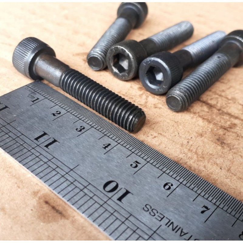 BAUT L BAJA M8 X 40 / BAUT M8 / BAUT 13 KUNCI L6 / L 6 HALF DRAT / BAUT L M8 X 40 / BAUT L M8X40 BAJ