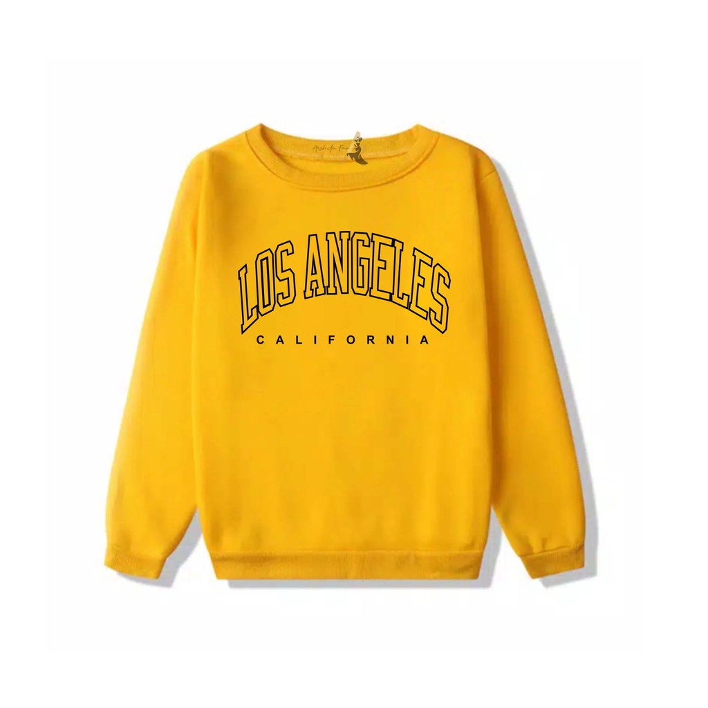 SWEATER OVERSIZE CREWNECK LOS ANGELES STREETWEAR  SWEATSHIRT PRIA DAN WANITA