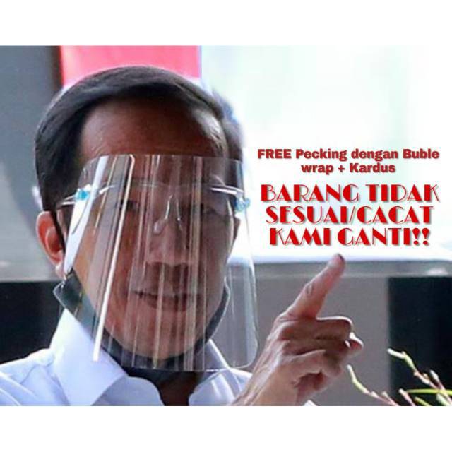 Face Shield Kacamata Transparan Ori Import Quality Ready Stock
