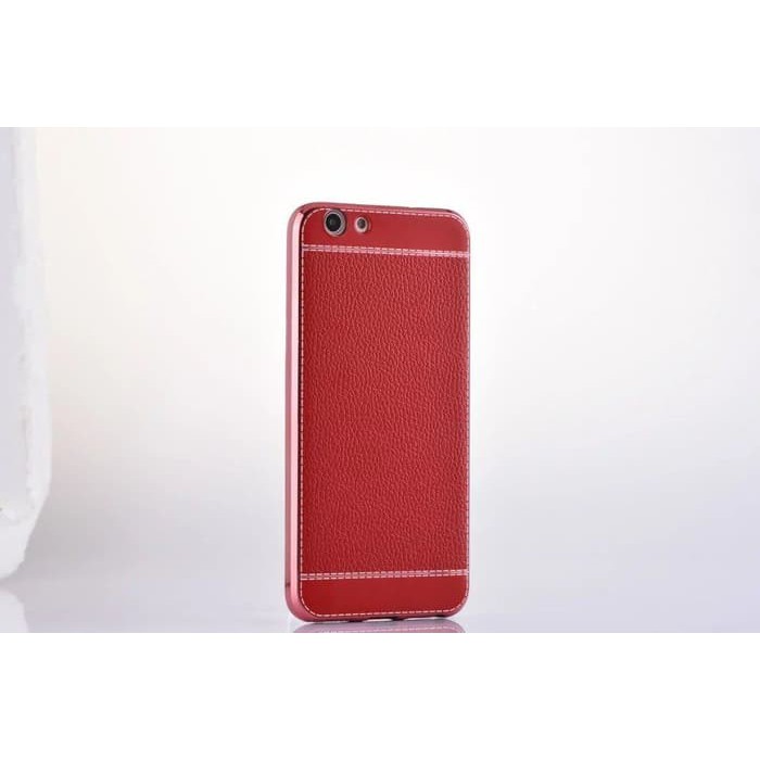 Harga Promo !!! Tpu Leather Metal Bumper Case Oppo F3 Plus Aksesoris Smartphone Terbaru Murah