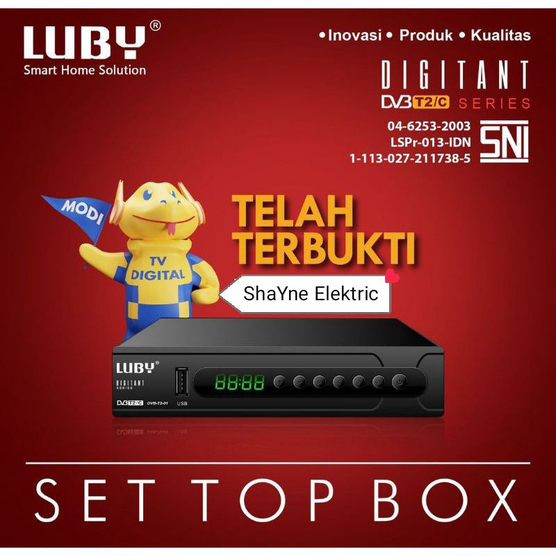 Set Top Box LUBY DVB T2 01 STB Receiver Digital Setopbox