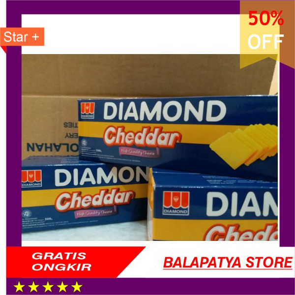 

TERMURAH Cheese Keju Diamond Cheddar 500 Gr