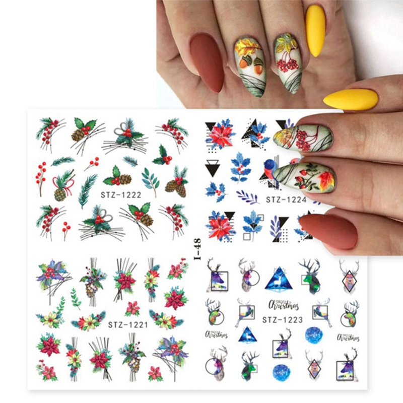 Stiker Kuku 3D Tema Natal Untuk Wanita
