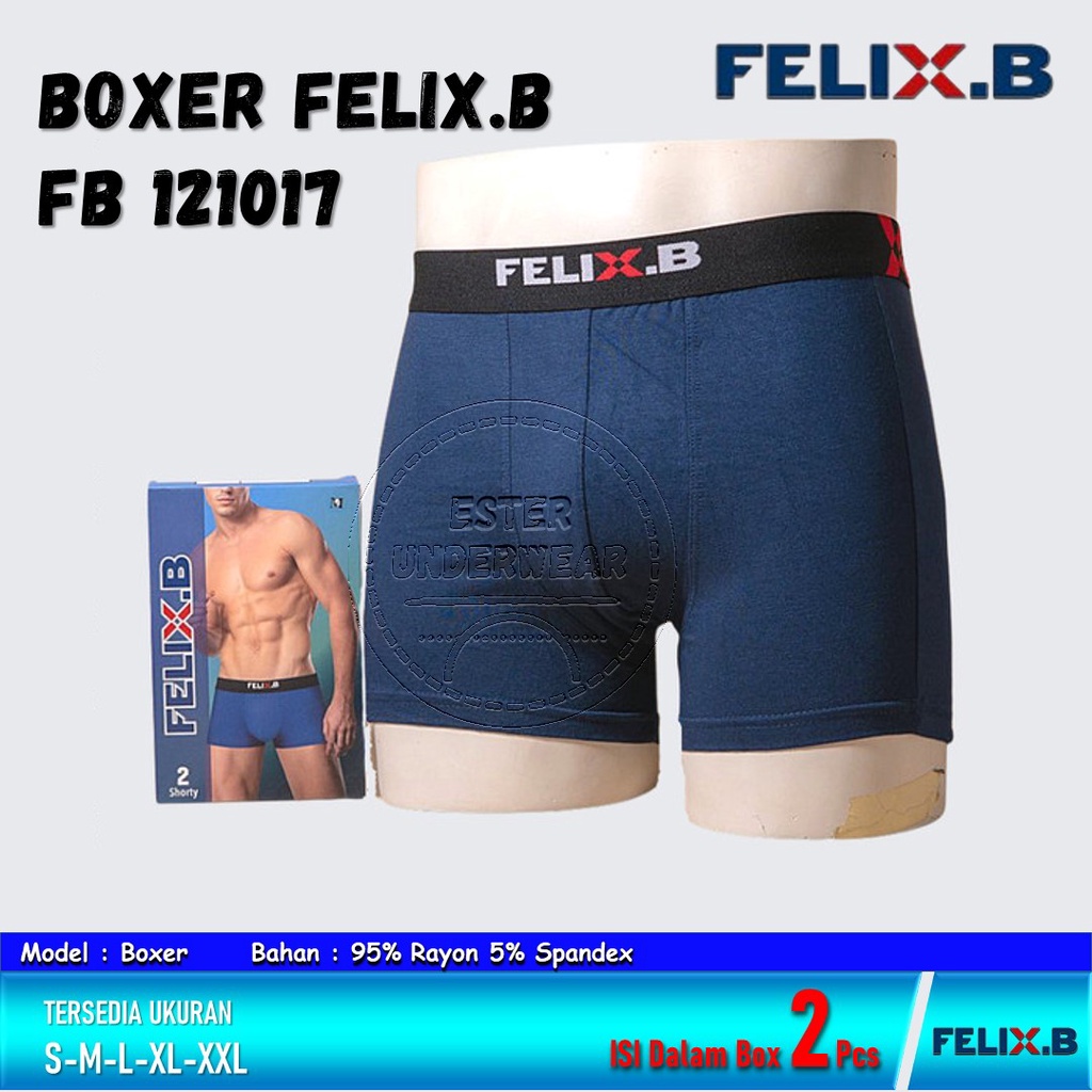 Celana Boxer Pria Felix.B FB 121017 ISI 2 PCS