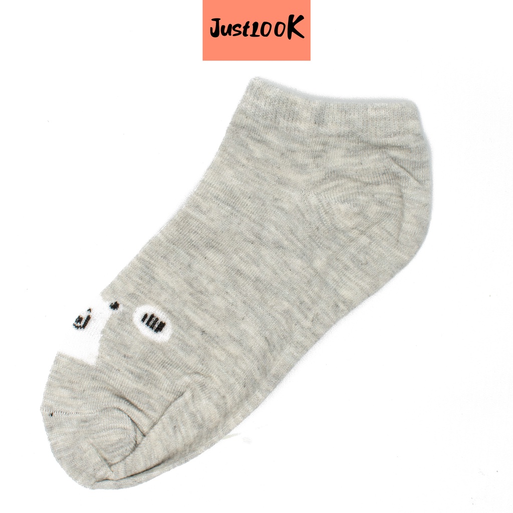 JustLook Kaos Kaki Ankle Motif Beruang Pendek Wanita Import High Quality-1