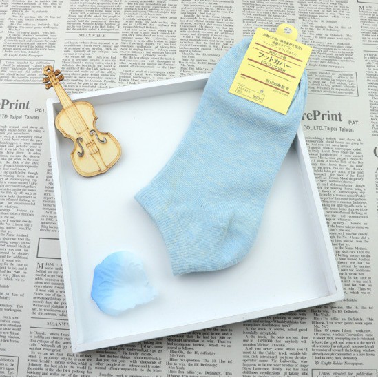 [IMPOR] DOMMO - D2009 Kaos Kaki Polos Semata Kaki / Kaos Kaki Ankle Cute / Socks Short Socks Sepatu-Biru Tua