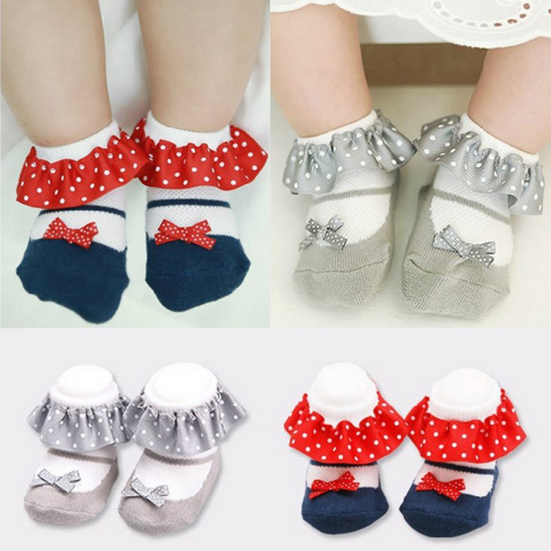 Kaos Kaki Renda Ribbon untuk anak 0-2 tahun CBKS MB VC LC