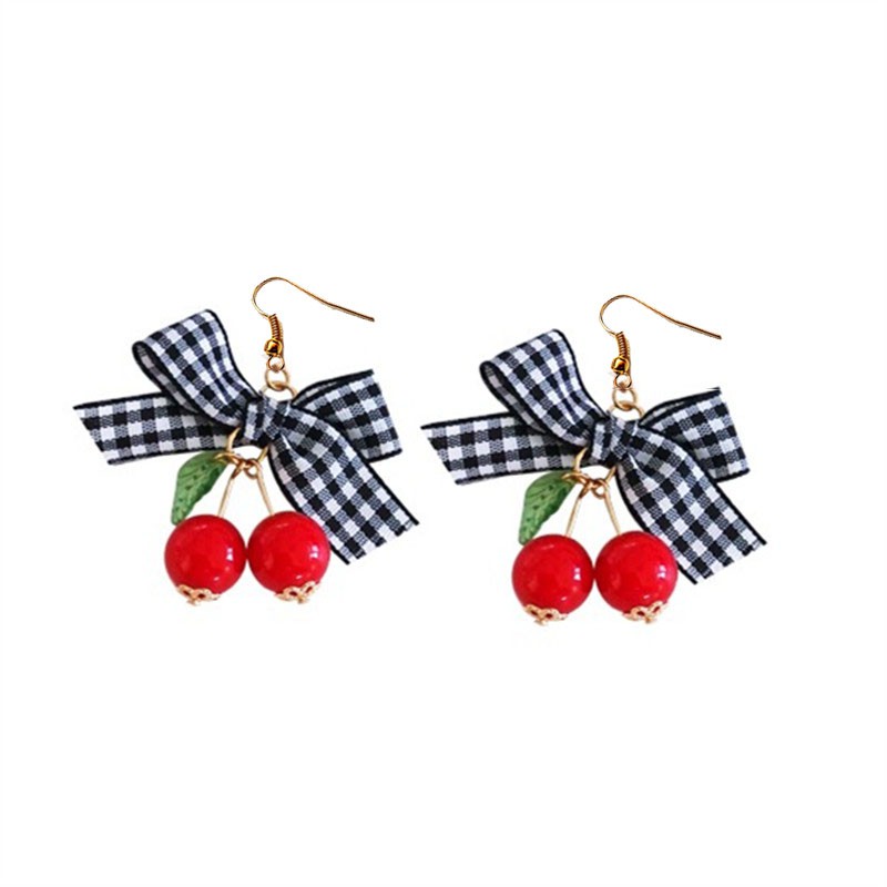 Anting Korea Wanita Kekinian Red Cherry 193