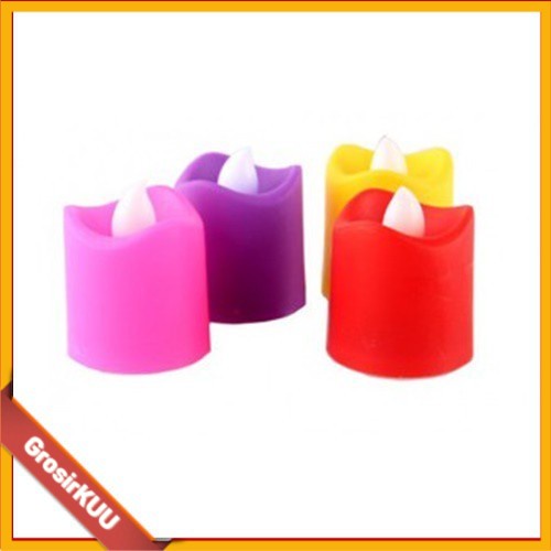 LILIN ELEKTRIK KECIL 5CM Lampu Hias Mini LED Elektrik Electric Candle Light Warna Warni GrosirKUU