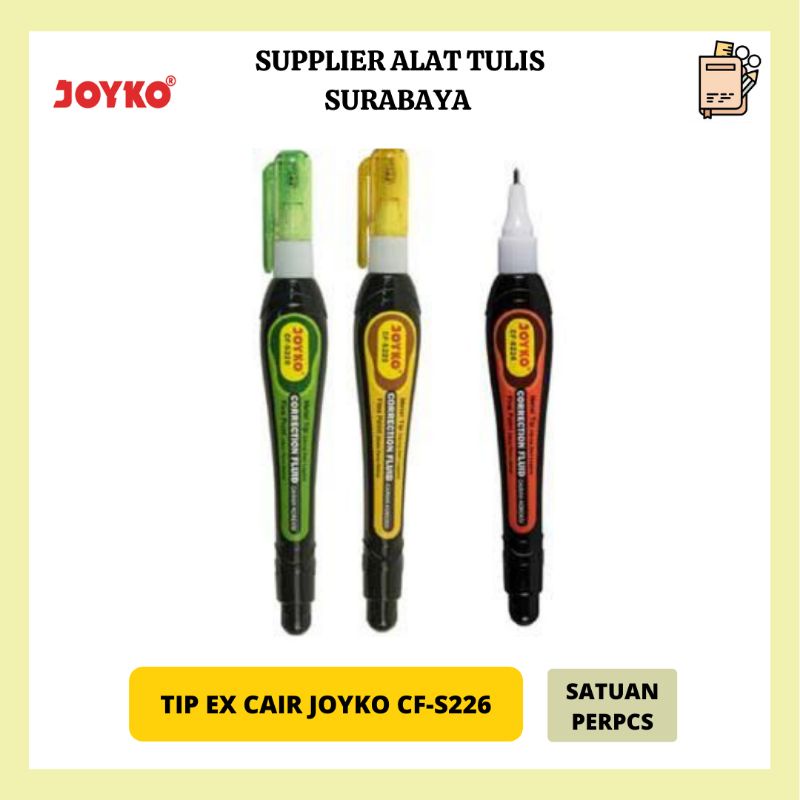 

TIP X EX CAIR CORRECTION FLUID CAIR JOYKO CF - S226PT CAIRAN KOREKSI