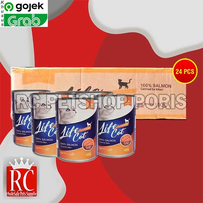 Gosen Makanan Kucing Wet Food Kaleng Life Cat Grosir Dus 24 PCS 400GR