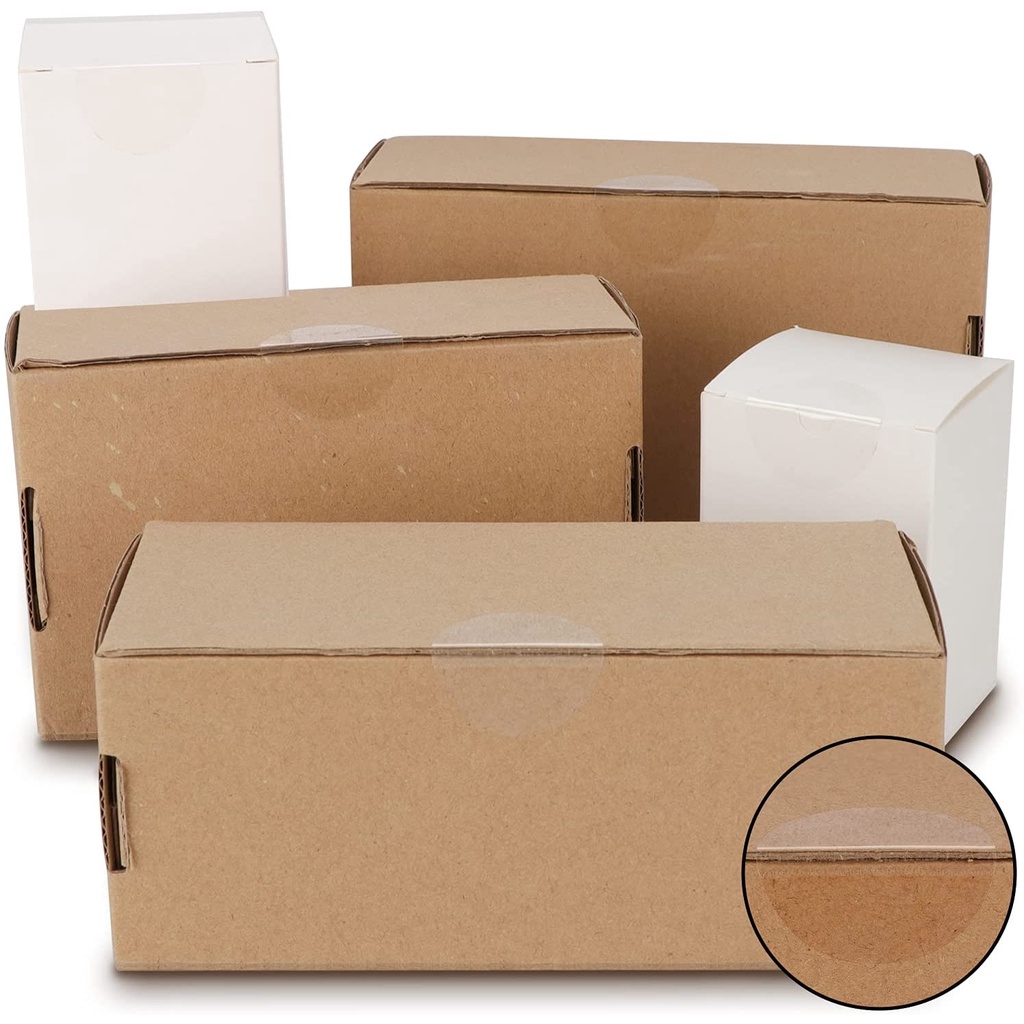 

MilL Sticker Label Bening Transparant Polos Bulat Bundar Stiker Tag Segel Amplop Undangan