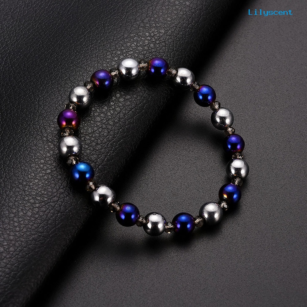 Gelang Manik-Manik Batu Hematite Magnet Dapat Berubah Warna Untuk Unisex