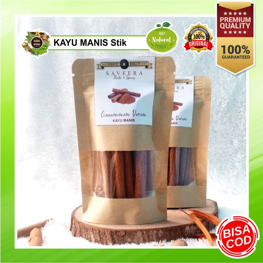 

KAYU MANIS STIK ORIGINAL / BATANG KAYU MANIS / CINNAMON STICK MURNI non SERBUK / BUBUK CINAMON KUALITAS SUPER , 100% ASLI REMPAH KUALITAS PREMIUM uk. Pouch