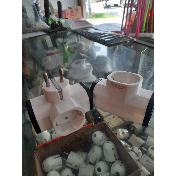 T multi listrik 3 cabang bumbung loyal