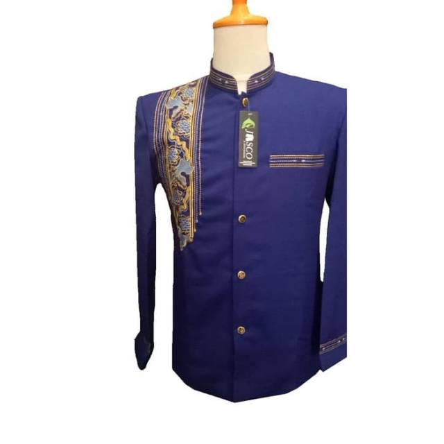 Jasko biru benhur by Jasco tasik jas Koko busana muslim pria modern baju formal S M l XL XXL takwa