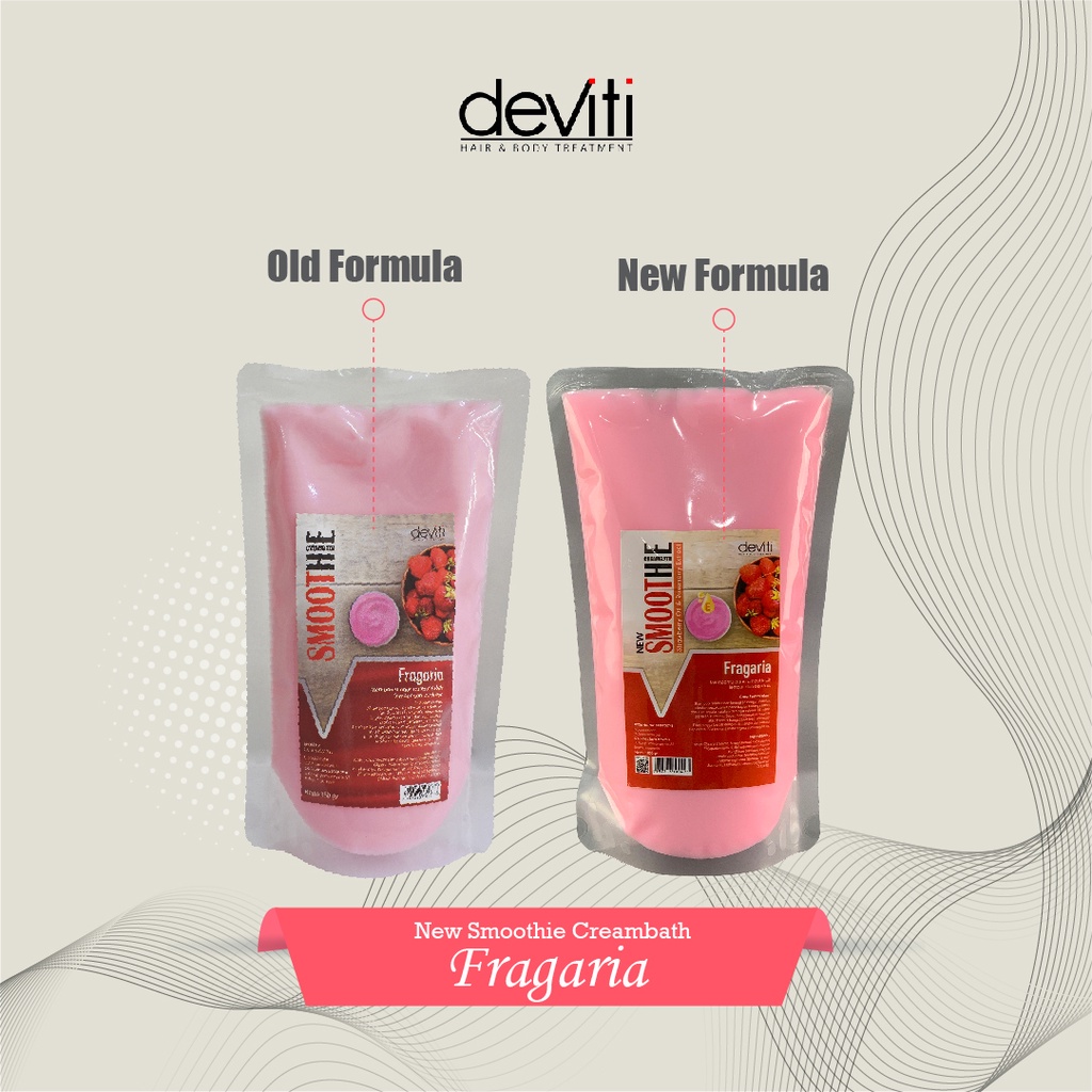 Deviti Refill Smoothie Creambath Fragaria Perawatan Rambut Sehat Berkilau 1Kg