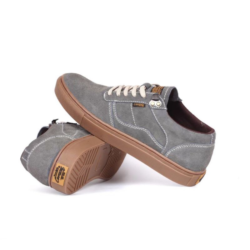 Sepatu Lokal Shoes Local Pride Cevany Gordon Low Cut Grey Gum Suede