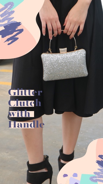 Clutch Glitter with Handle