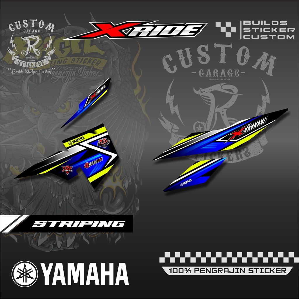 Sticker Striping Variasi X Ride - Striping Motor X Ride