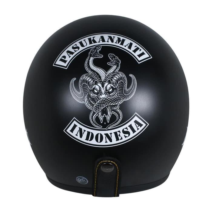 HELM CF RETRO CARGLOSS X DEADSQUAD PASUKANMATI + GOOGLE MASK SMOKE TERBARU