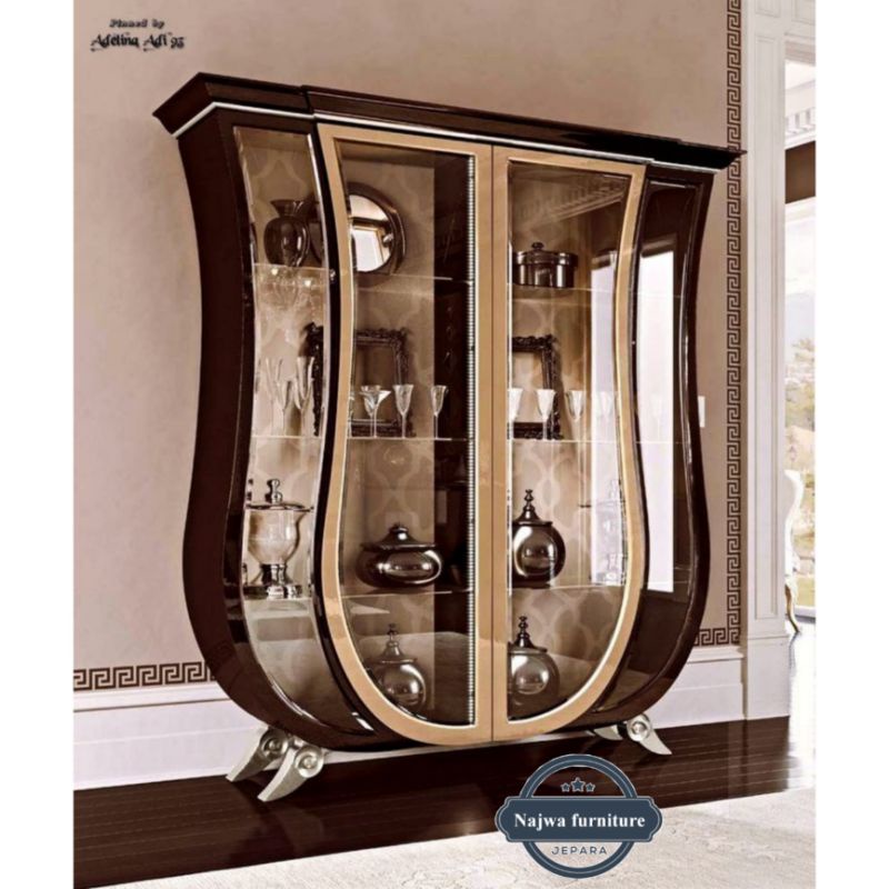 LEMARI KACA LEMARI HIAS BUFET PAJANGAN