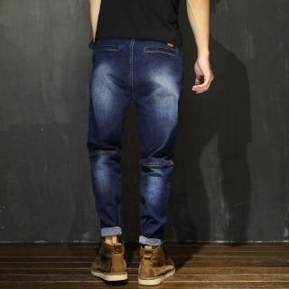  Celana  Panjang  Jeans  Denim  Harem Stretch Pinggang  Karet  