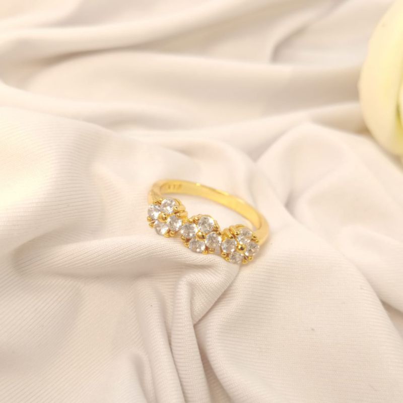 Cincin bunga berlian cincin wanita cincin xuping cincin imitasi cincin murah cincin anti karat cinci