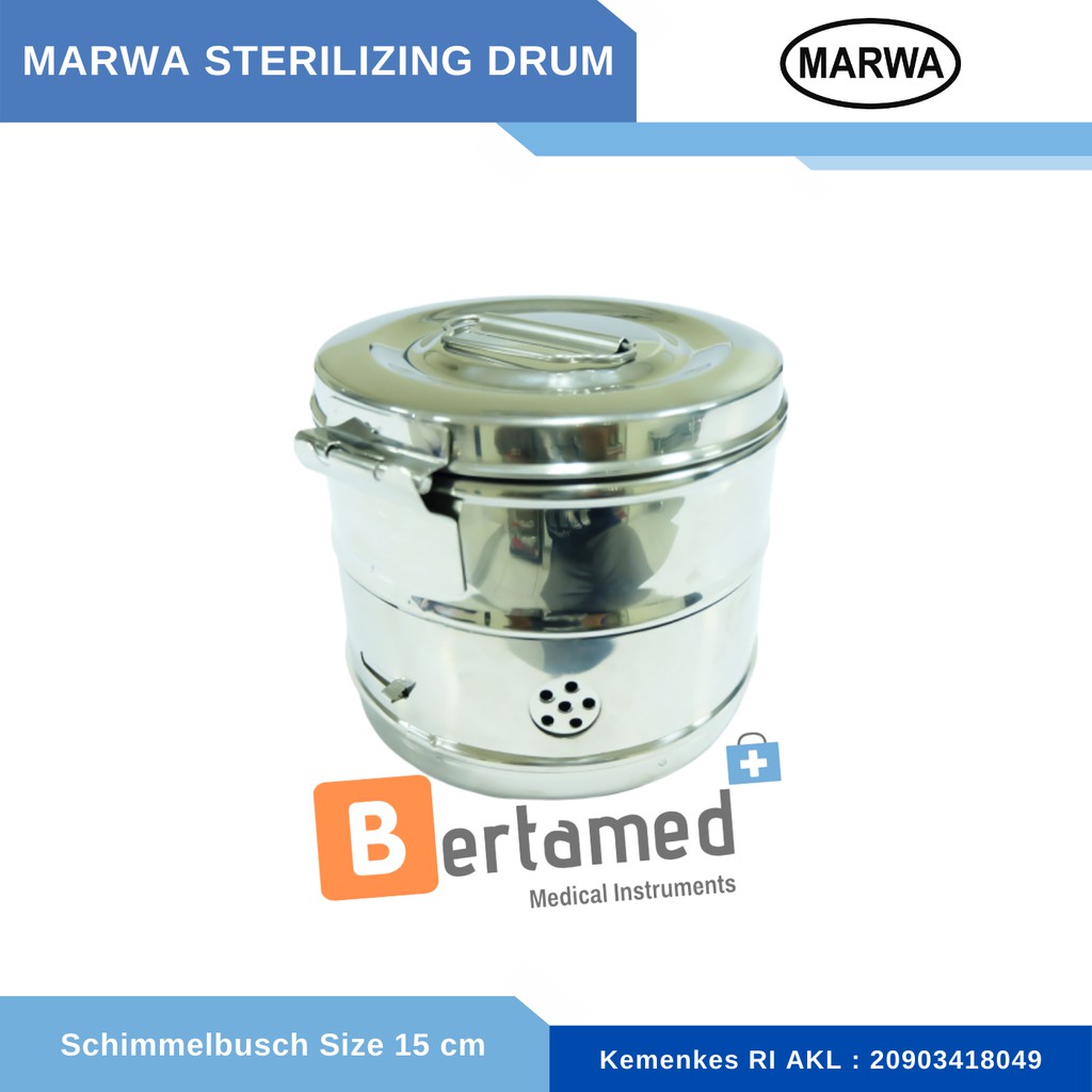 MARWA Dressing Drum 15 cm / Tromol Kasa Stainless Steel 15 cm