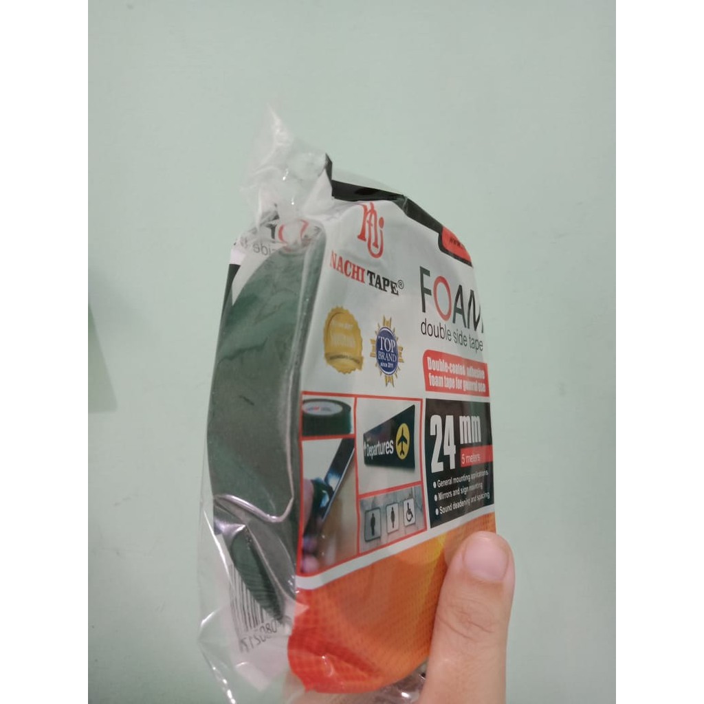 

ISOLASI /PLAKBAN NACHI DOUBLE TAPE FOAM 24 MM / ISOLASI BOLAK BALIK