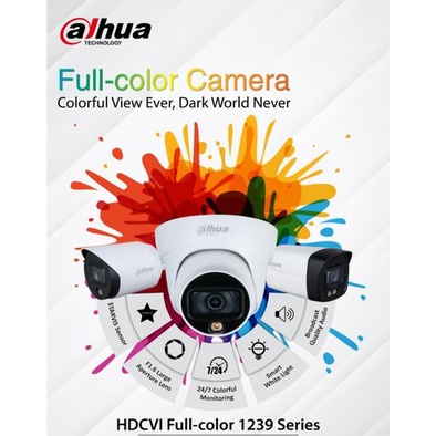 Paket CCTV DAHUA 4 Channel Kamera 4CH FULL COLOR 2MP Colorvu  Lengkap