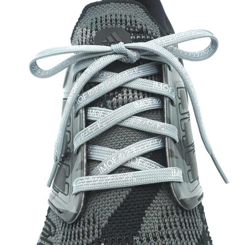 Tali Sepatu IMOF Classic Gray - White Tulisan Premium Quality