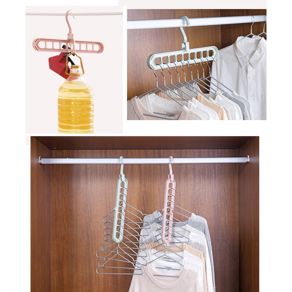 Tempat Penyimpanan Gantungan Baju Tempat Hanger Clothes Hanger Caddy Organizer Multifungsi Jemuran Laundry