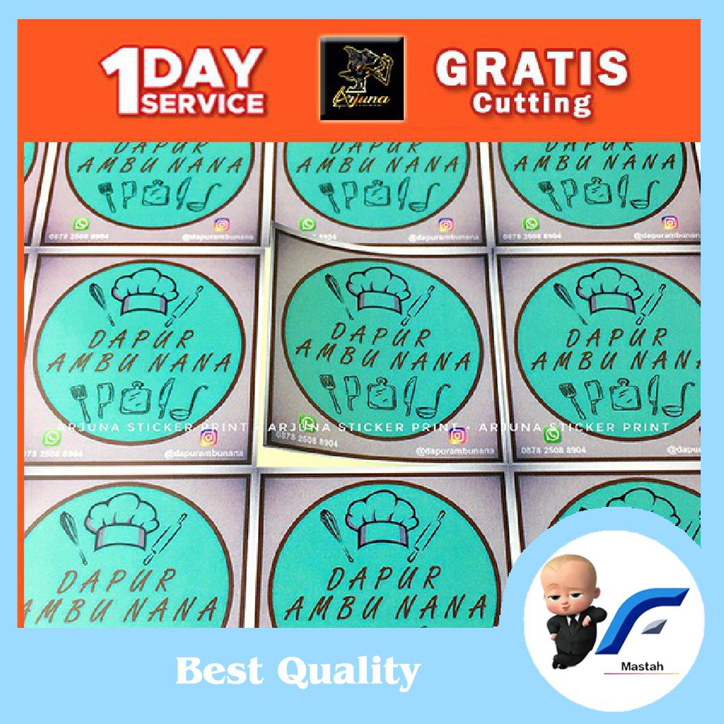 

FZR DIGIPRINT Cetak Stiker Logo Olshop Custom Sticker Label Cutting Kotak Bahan Chromo Ukuran 2 - 7 cm
