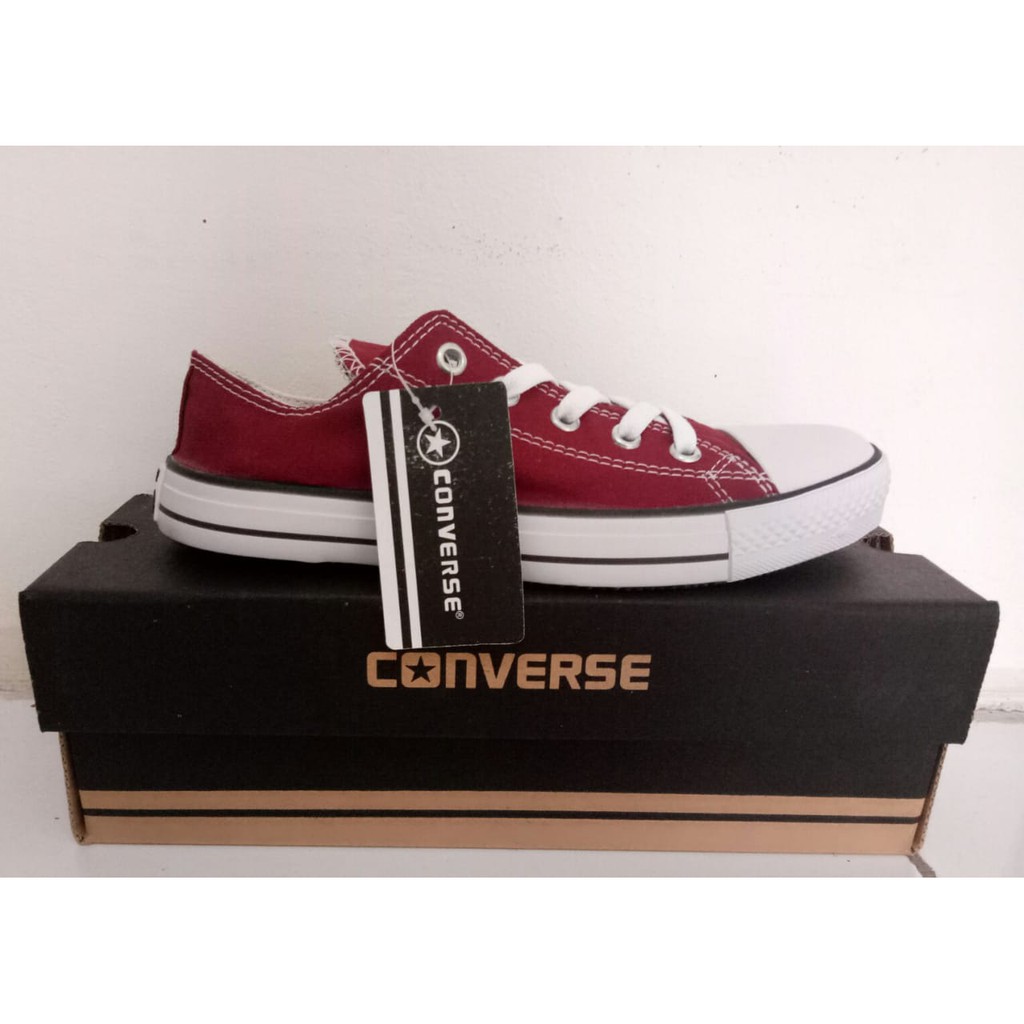 All Star Converse Sepatu Sepatu Sneakers Pria Model Clasik Dewasa WArna Merah Maroon