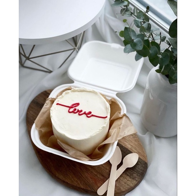 bagasse clamshell bento box container, lunchbox cake box, burger box kotak burger